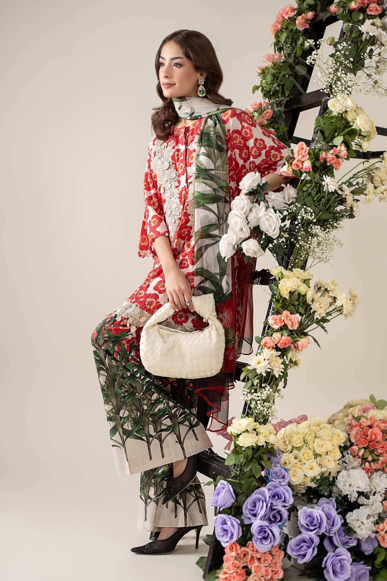3 Piece Embroidered Lawn Suit UGH-342-A