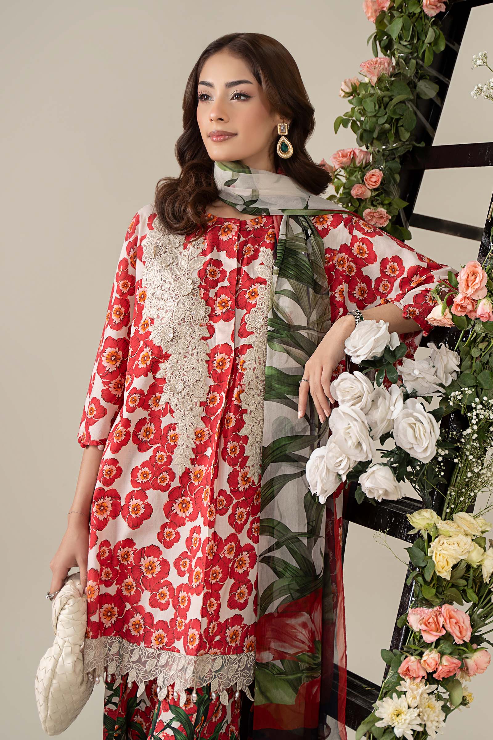 3 Piece Embroidered Lawn Suit UGH-342-A