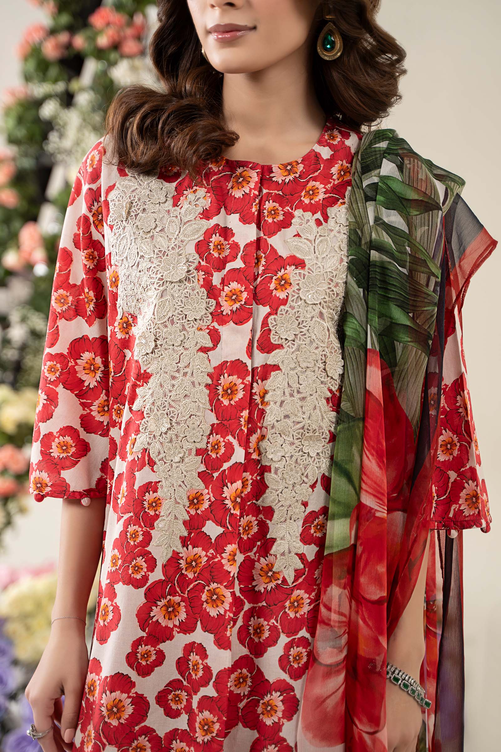 3 Piece Embroidered Lawn Suit UGH-342-A