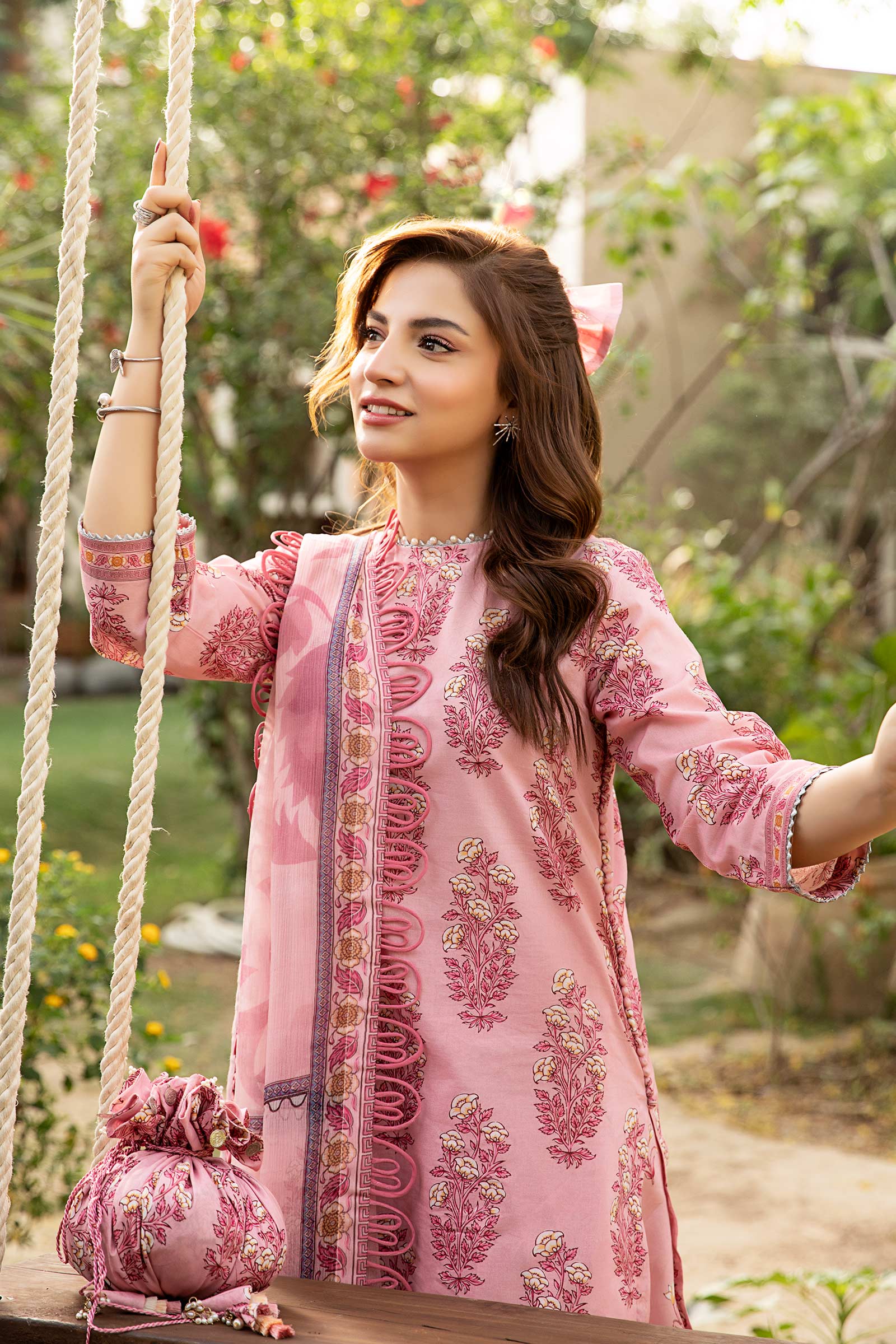 3 Pc Unstitched Embroidered Lawn SuitUGH-342-A12