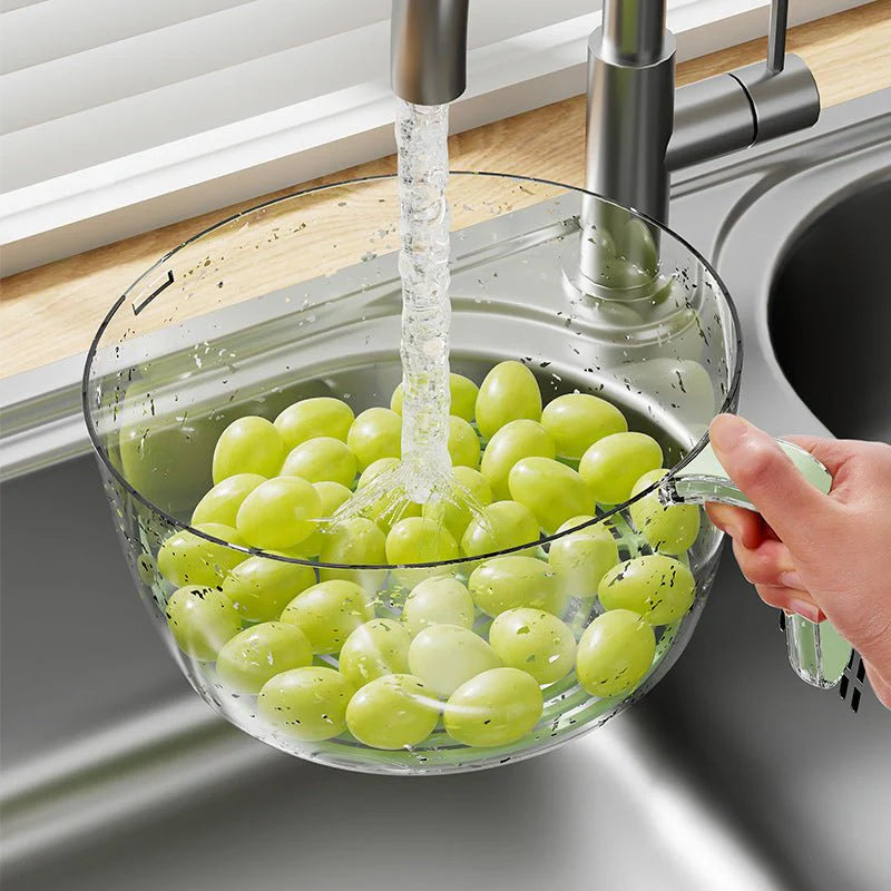 2-in-1 Rice, Fruit & Vegetable Washing Bowl